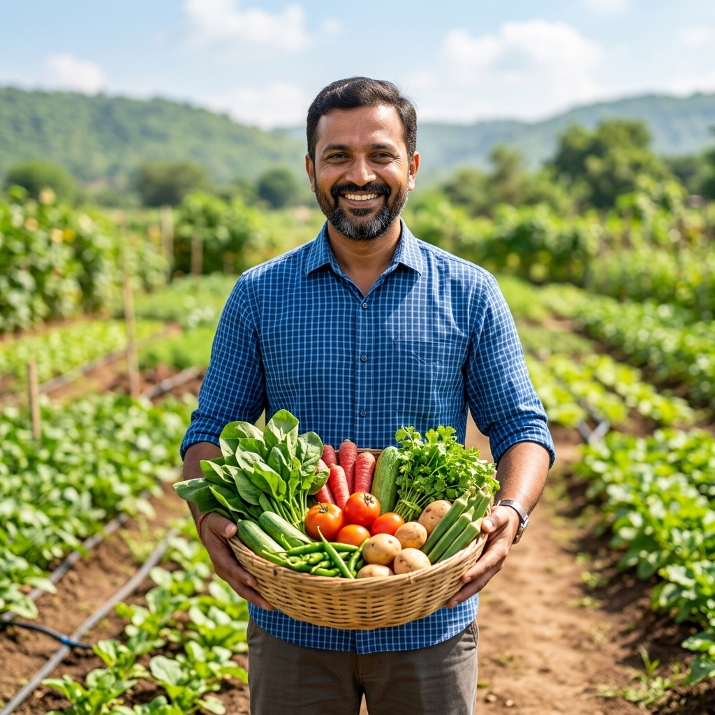 Happy Indian Farmer